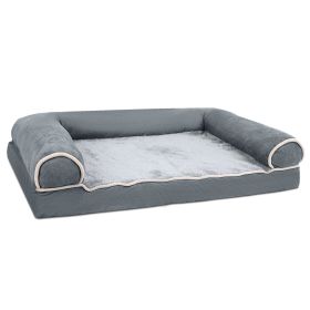 Dog Bed Pet Bed Sofa Dog Couch Pet Cushion Carpet Mattress with Washable and Removable Cover for Medium Large Dogs (Option: darkgrey_2xl)