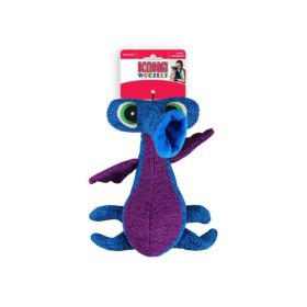 KONG Woozles Sqeaking Dog Toy Medium Blue (Color: Blue, size: medium)