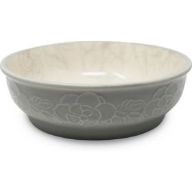 Pioneer Pet Ceramic Bowl Magnolia Medium 6.5" x 2" (size: Medium 6,5" X 2")