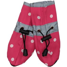 Fashion Pet Polka Dog Dog Rainboots Pink (Option: large)