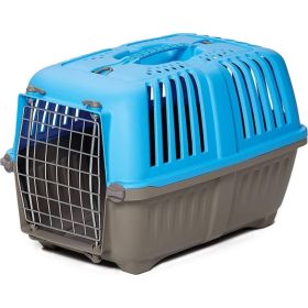 MidWest Spree Pet Carrier Blue Plastic Dog Carrier (Color: Blue)