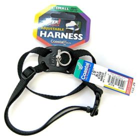 Coastal Pet Size Right Adjustable Nylon Harness  Black  X Small (Girth Size 10" (size: X-Small)