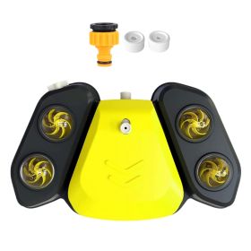 Blue-Yellow Color Options -- 1Pc Dog Water Fountain Multifunctional Automatic Pet Water Dispenser Outdoor Step-on Activated Sprinkler For Drinkin (Color: Yellow)