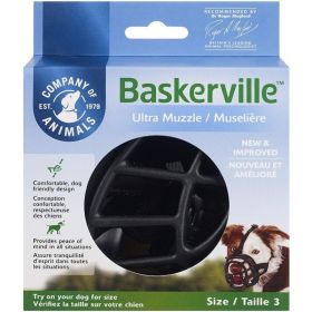 Baskerville Ultra Muzzle for Dogs (Option: Size 3  Dogs 25 to 45 lbs  (Nose Circumference 11"))