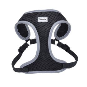 Coastal Pet Comfort Soft Reflective Wrap Adjustable Dog Harness  Black  X Small  16 to 19" Girth  (5/8" Straps) (Color: Black, size: small)