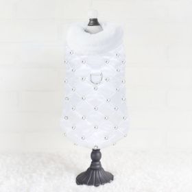 Glamour Baby Dog Coat (Color: Snow, size: SM)