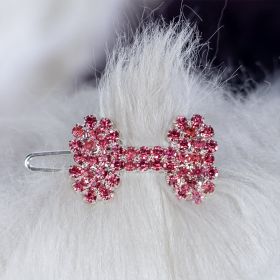 Crystral Bone Barrette (Color: Pink)