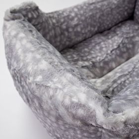 Cashmere Dog Bed (Color: Silver Fawn, size: LG)