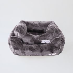 Luxe Dog Bed (Color: Pewter, size: SM)